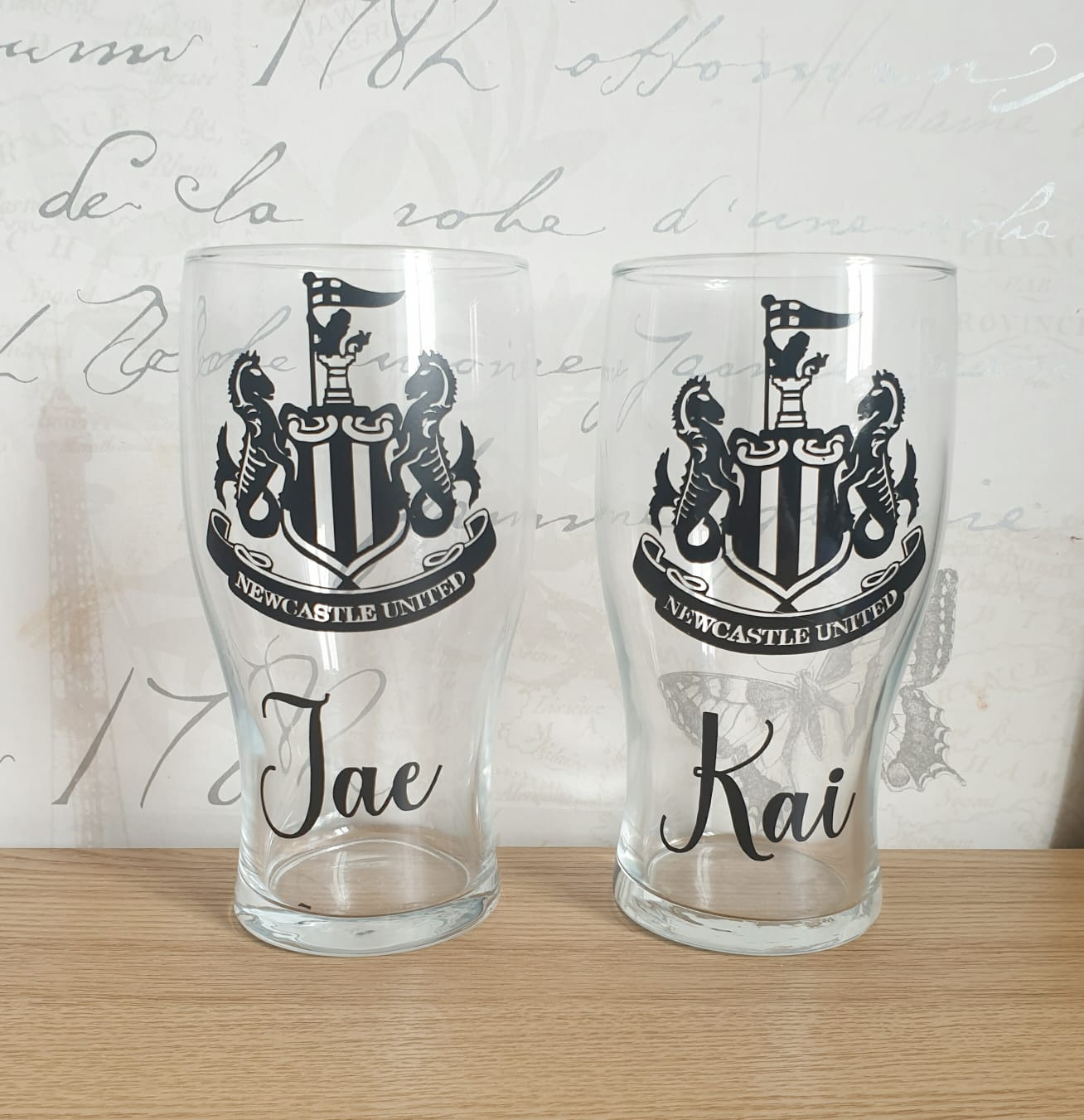 NUFC Football Pint Glass