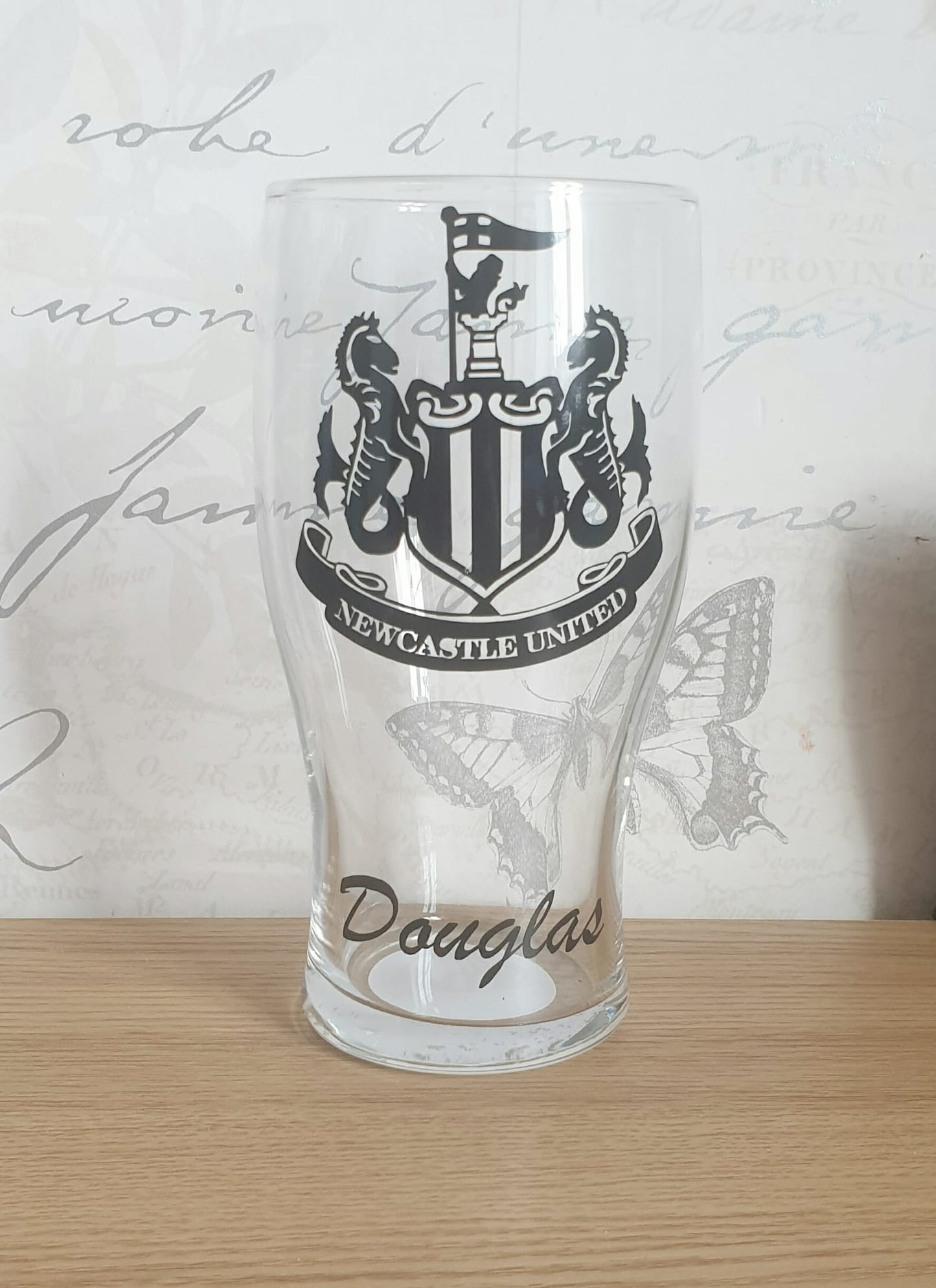 NUFC Football Pint Glass