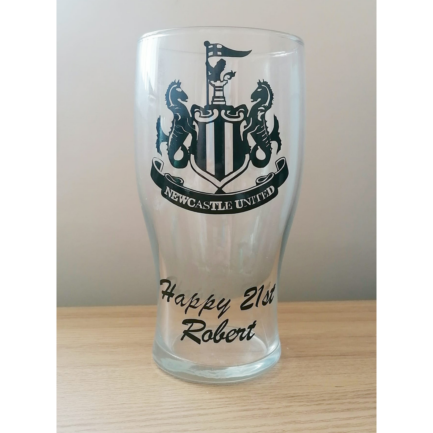 NUFC Football Pint Glass