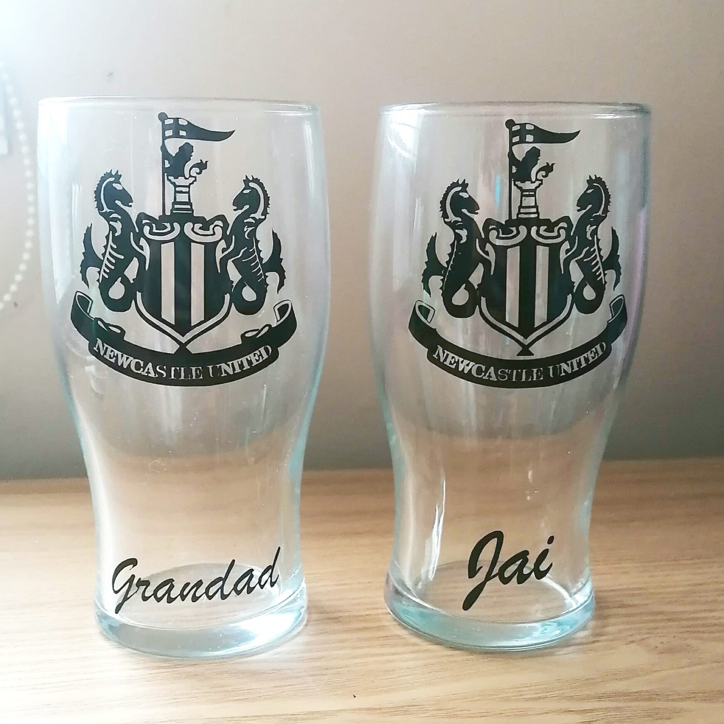 NUFC Football Pint Glass