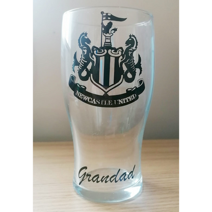 NUFC Football Pint Glass