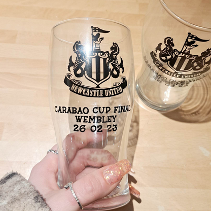 NUFC Football Pint Glass